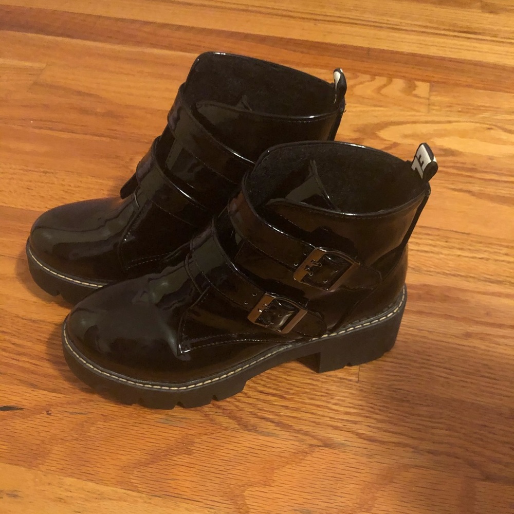 Brand new faux leather boots size 6